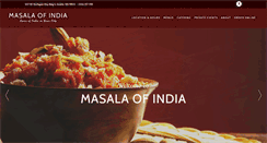 Desktop Screenshot of masalaofindia.com